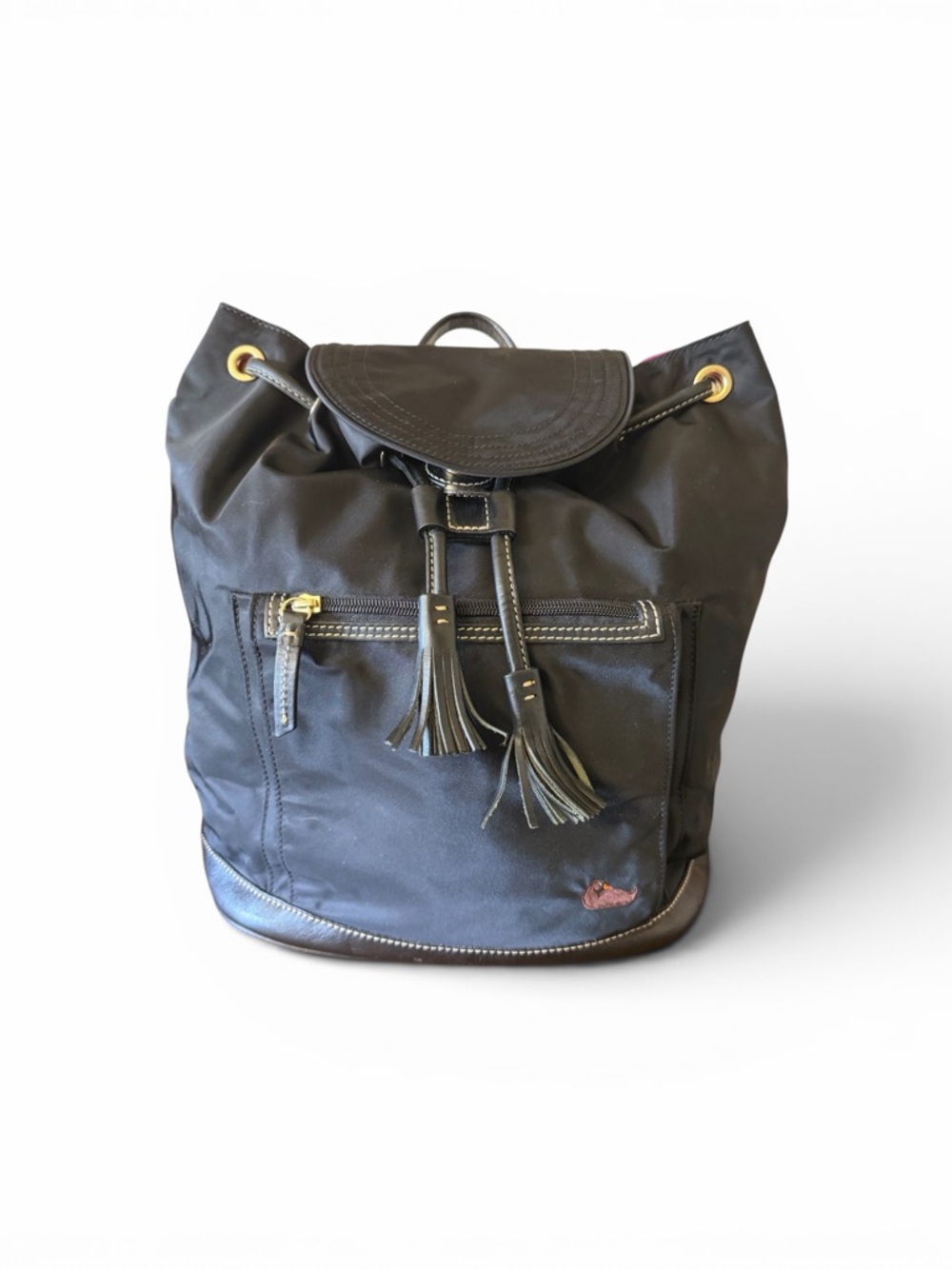 Vintage Dooney & Bourke Murphy Nylon Leather Backpack